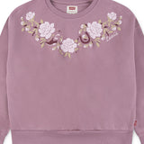 Felpa Lilla Bambina con Fiori Ricamati | Levi’s