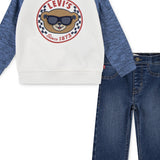 Completo 2 Pezzi Bambino con Felpa Orsetto e Jeans | Levi’s