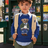 Zaino beige con orsetto ricamato | Ralph Lauren
