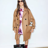 Cappotto doppiopetto egg-shape in panno | N21