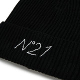Berretto beanie in misto lana con logo | N21
