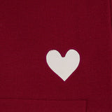 Cappotto bordeaux bambina con cuori bianchi | Simonetta