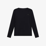 T-shirt in cotone con maniche lunghe nero | Sun68