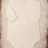 Body neonata merletti in pura lana merino - Maglificio di Verona