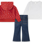 Completo 3 Pezzi Bambina con Felpa, T-shirt e Jeans | Levi’s