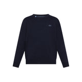 Maglione blu navy girocollo con logo ricamato | SUN68