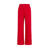 Pantaloni rossi bambina con bottoni dorati laterali | Balmain Kids