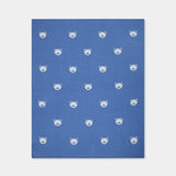 Coperta azzurra per neonato con orsetto all over