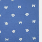 Coperta azzurra per neonato con orsetto all over