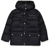 Giacca imbottita con cappuccio e logo | MARNI