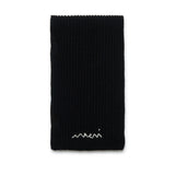 Sciarpa nera in lana con logo ricamato | Marni Kids