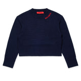 Pullover in misto lana con logo ricamato | MAX&Co.