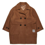 Cappotto doppiopetto egg-shape in panno | N21