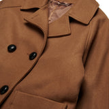 Cappotto doppiopetto egg-shape in panno | N21