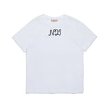 T-shirt bianca con logo ricamato N°21 | N°21 Kids
