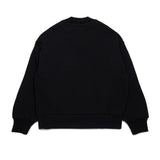Felpa nera girocollo con logo ricamato N°21 | N°21 Kids