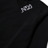 Felpa nera girocollo con logo ricamato N°21 | N°21 Kids