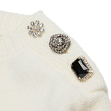 Pullover in misto lana con bottoni gioiello | N21