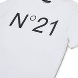 T-shirt in Cotone con Logo Bianca