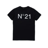 T-shirt in Cotone con Logo Nera