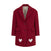 Cappotto bordeaux bambina con cuori bianchi | Simonetta