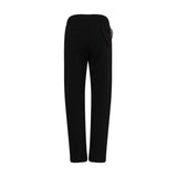 Pantaloni neri bambina con tasca a cuore | Simonetta