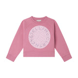 Felpa Rosa con Maxi Logo e Stelle Stella McCartney Kids