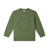 Felpa Verde con Logo Circolare Stella McCartney Kids