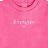 Vestito rosa per neonata con logo | Balmain Kids