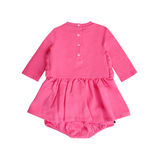 Vestito rosa per neonata con logo | Balmain Kids