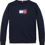 Felpa blu navy con logo frontale | Tommy Hilfiger