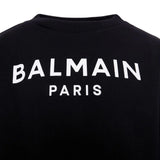 Felpa nera con logo Balmain Paris | Balmain Kids